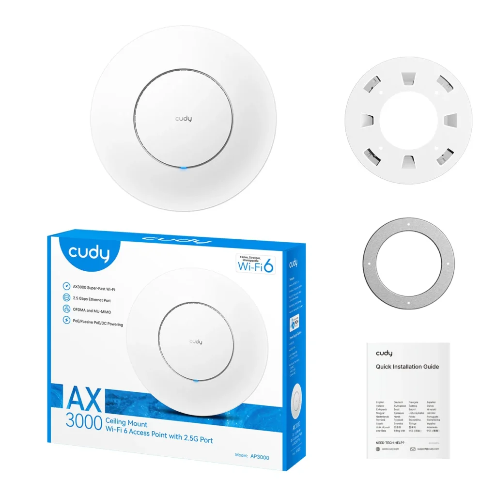 Vue 5 du point d'accès plafonnier Wi-Fi 6 AX3000