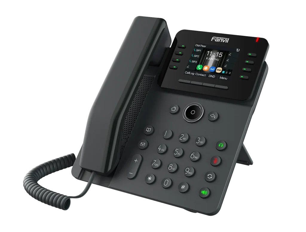 Téléphone IP Gigabit à écran couleur 2,8 pouces Fanvil V62G – vue 3