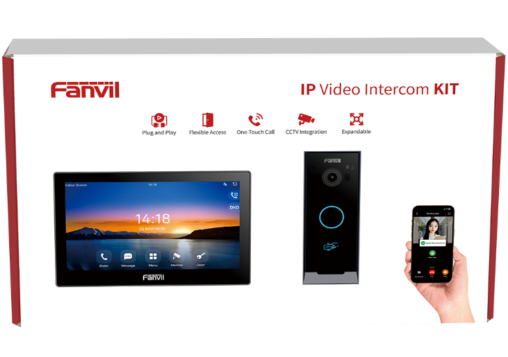 Kit visiophone IP Fanvil VIK-01 avec platine i60 et écran i504W – vue 5