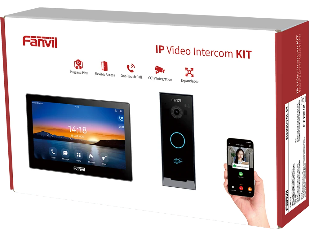 Kit visiophone IP Fanvil VIK-01 avec platine i60 et écran i504W – vue 3