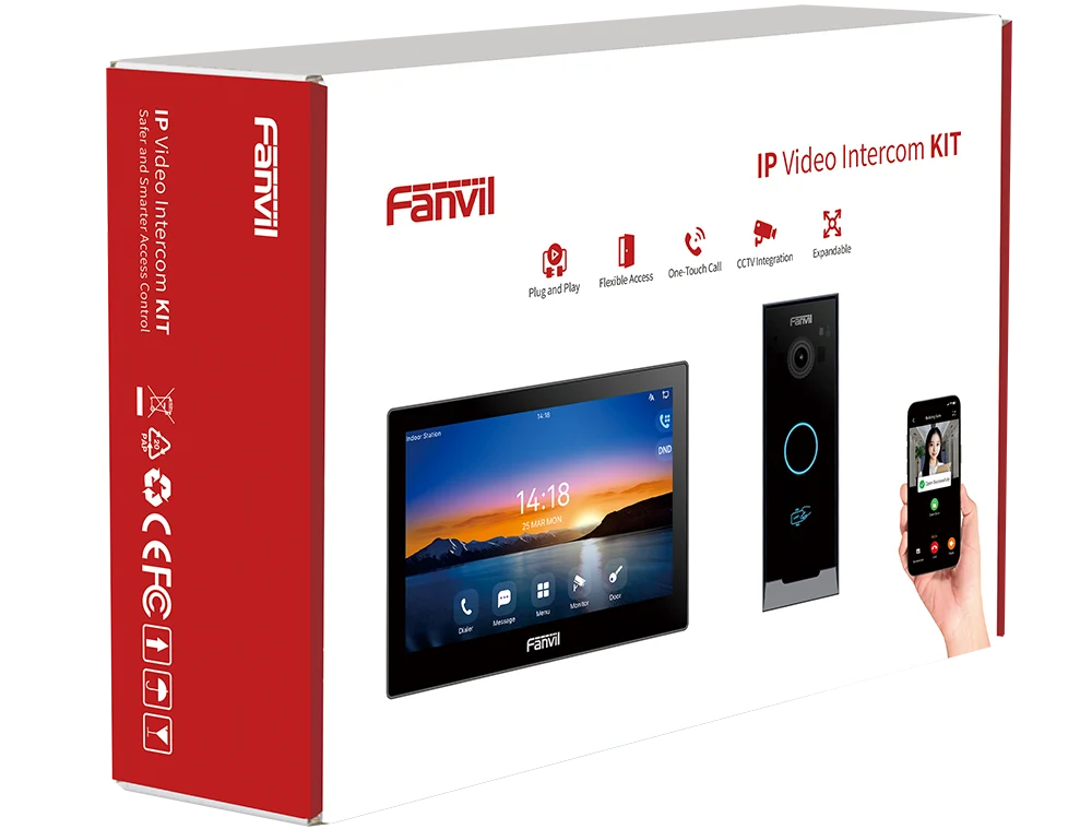 Kit visiophone IP Fanvil VIK-01 avec platine i60 et écran i504W – vue 4
