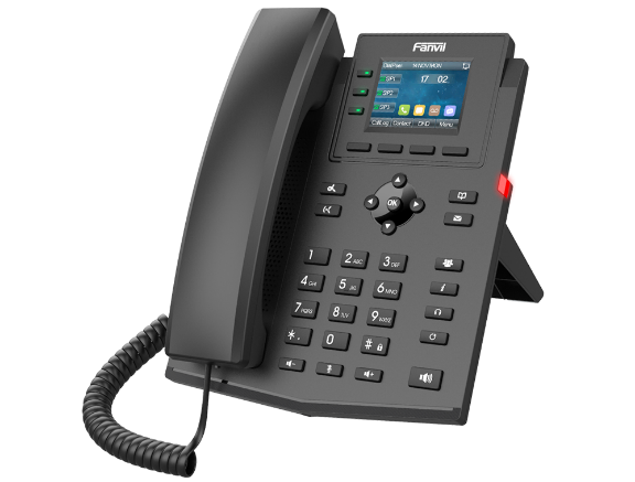 Téléphone IP PoE à écran couleur 2,4 pouces Fanvil X303P – vue 4