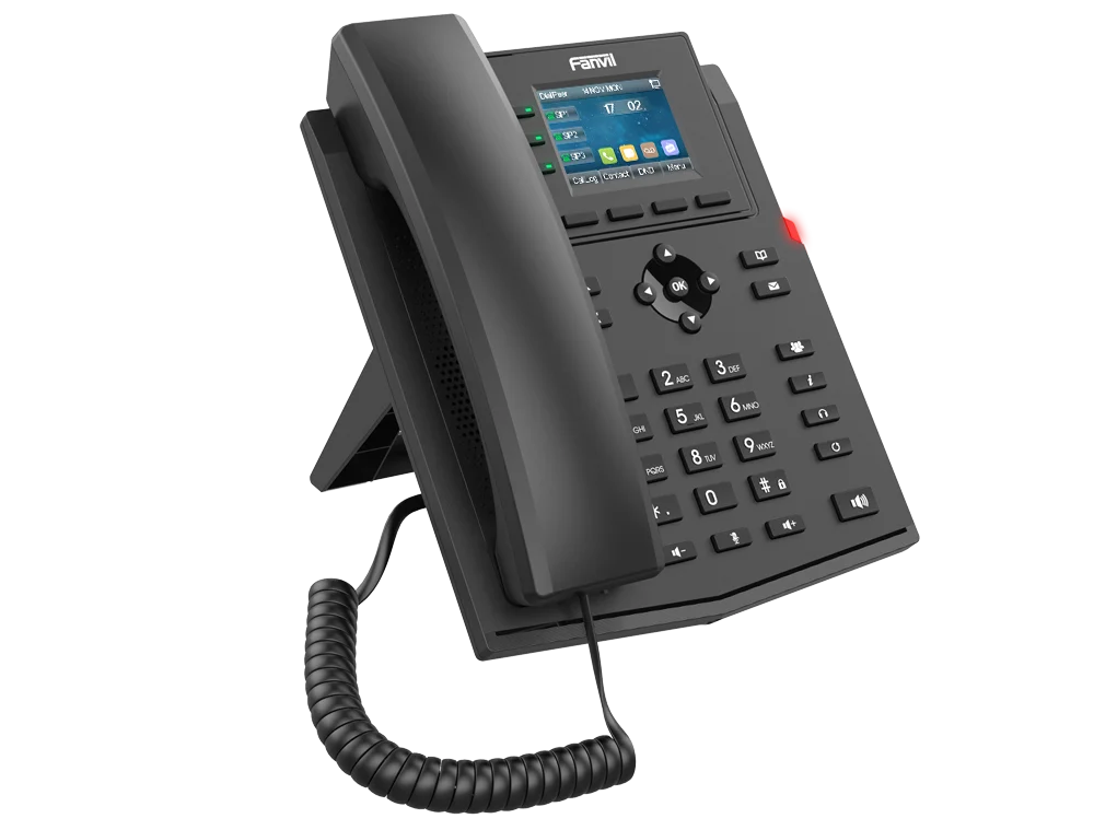 Téléphone IP PoE à écran couleur 2,4 pouces Fanvil X303P – vue 3