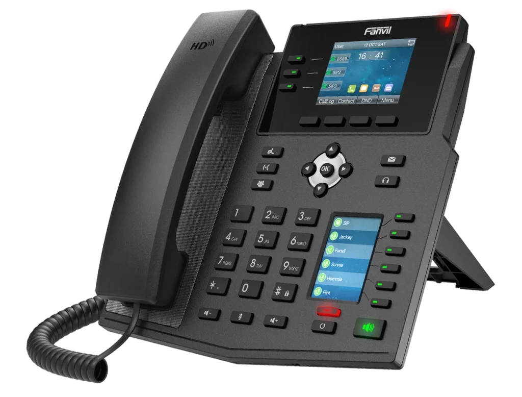 Téléphone IP 12 comptes SIP et 30 touches DSS Fanvil X4U – vue 2