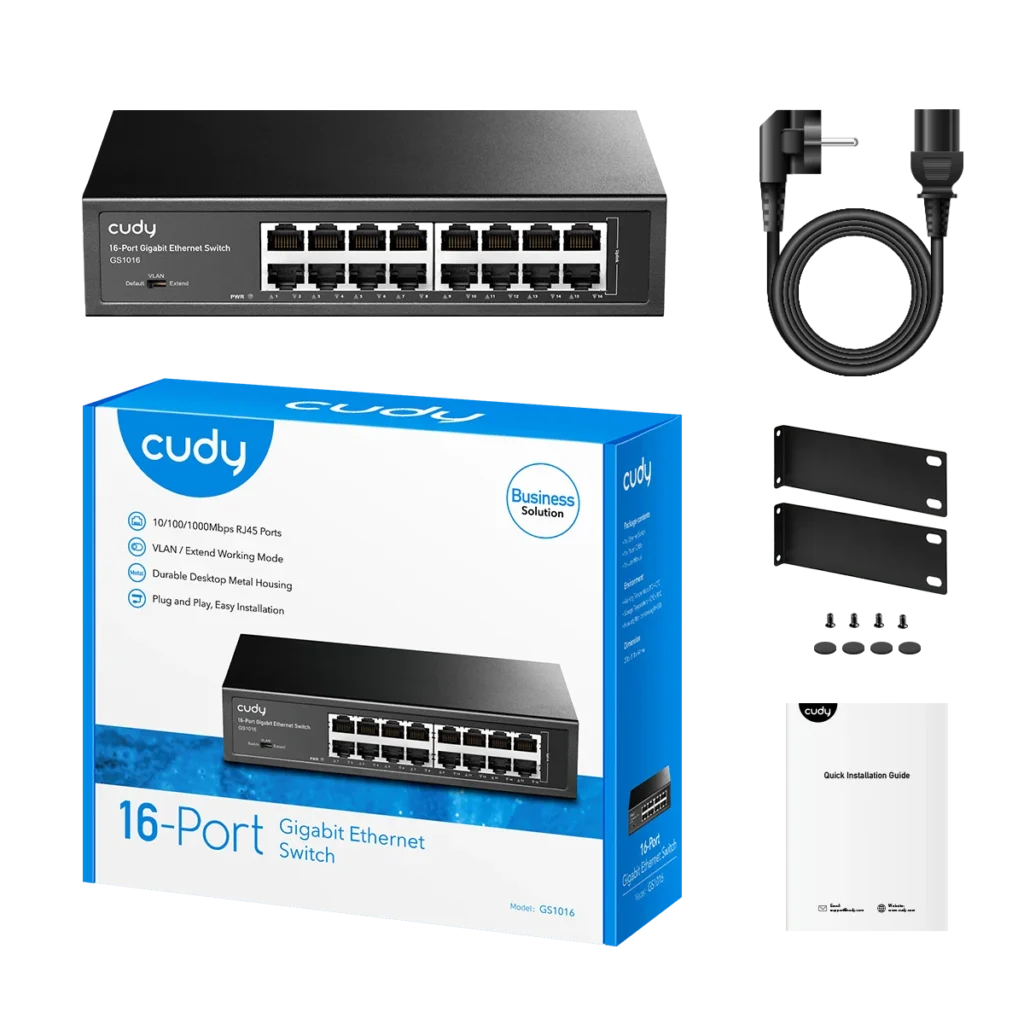 Switch 16 ports Gigabit rackable Cudy GS1016 – vue 4