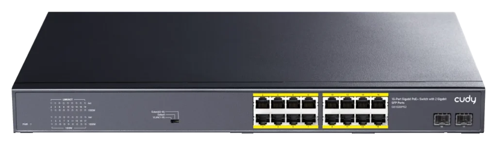 Switch PoE+ 16 ports Gigabit avec 2 SFP, 200 W, Cudy GS1020PS2