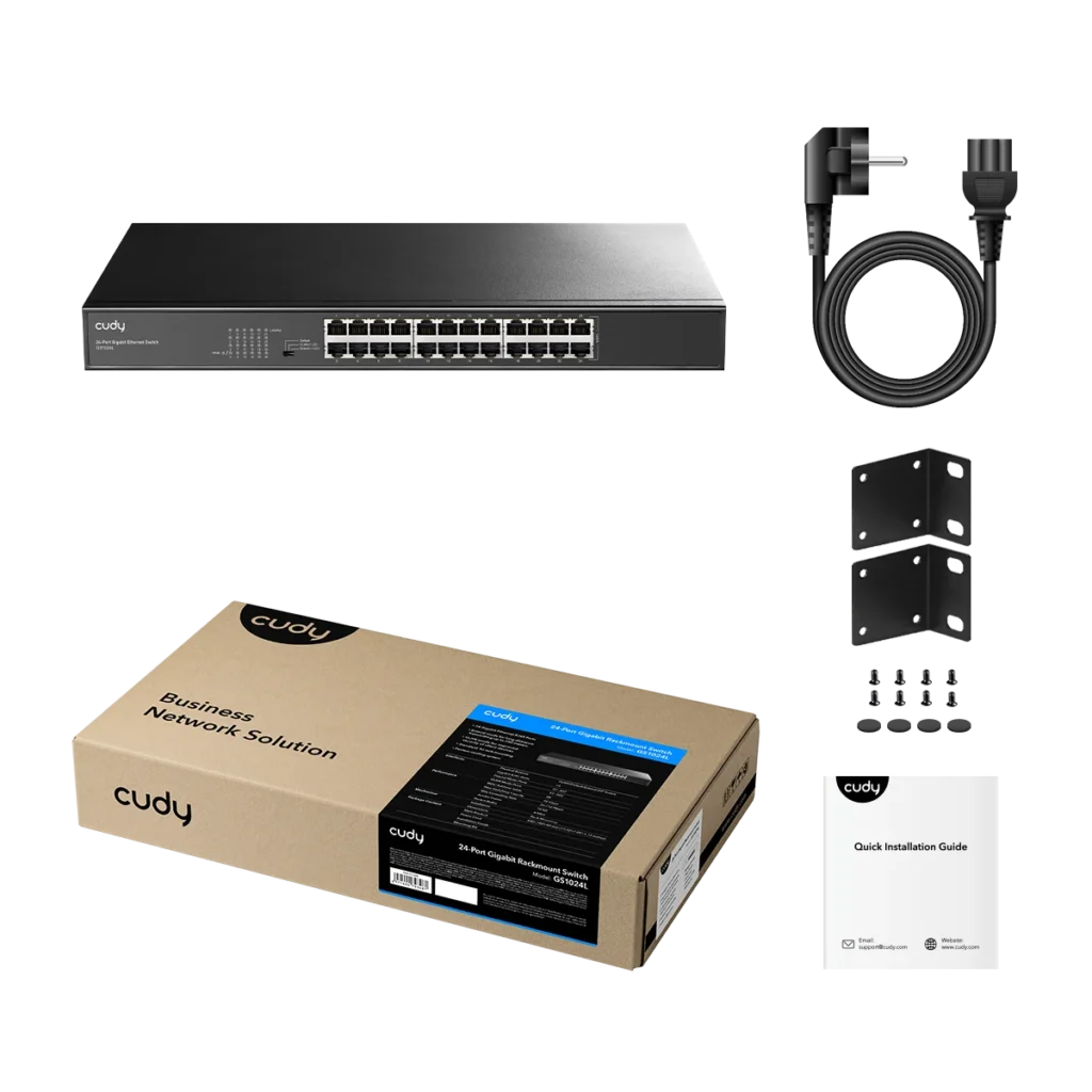 Switch 24 ports Gigabit rackable 19 pouces Cudy GS1024L – vue 4