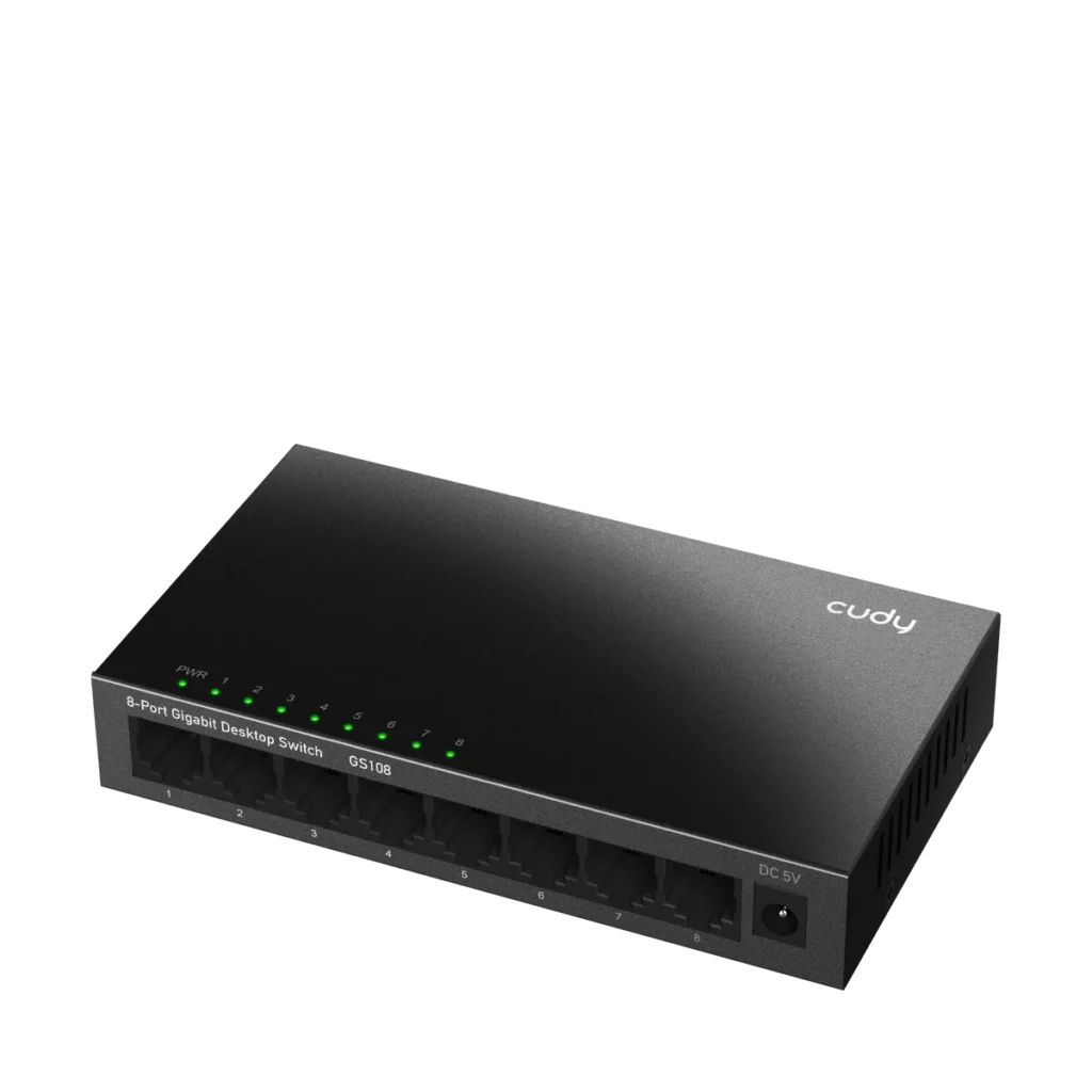 Switch métal 8 ports Gigabit Cudy GS108 – vue 2