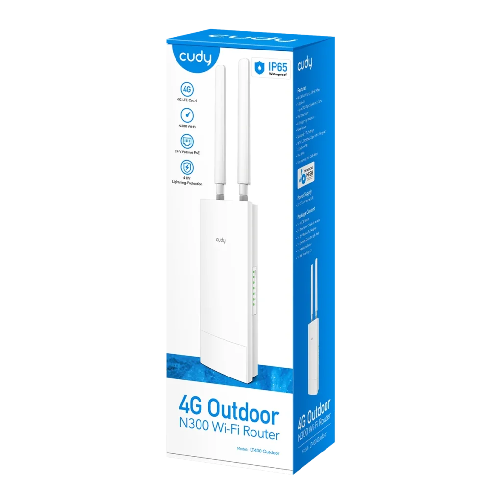 Routeur 4G LTE Cat4 extérieur Wi-Fi N300 Cudy LT400 Outdoor EU – vue 4