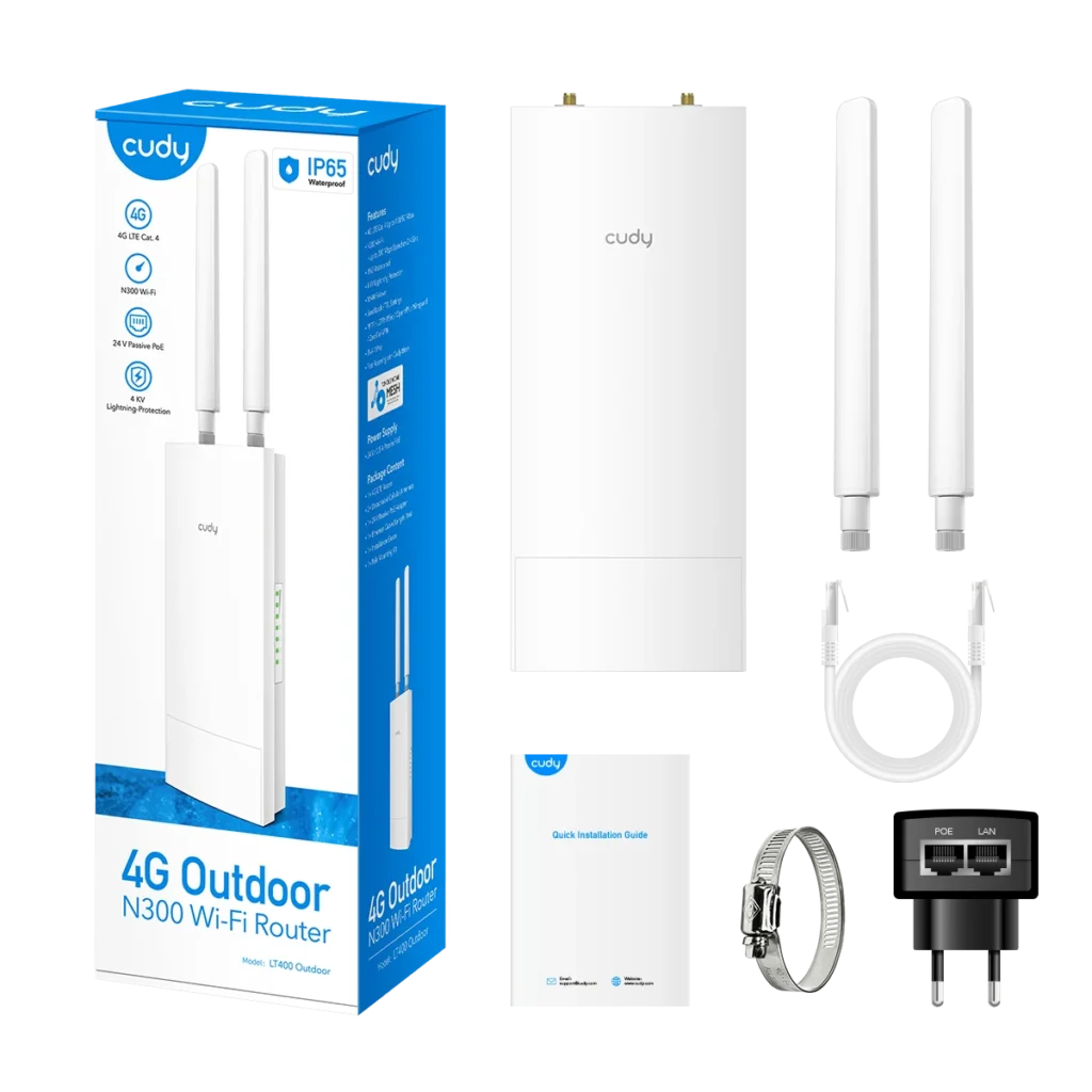 Vue 5 du routeur 4G LTE Wi-Fi N300 IP65