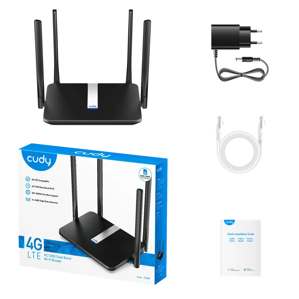 Routeur mesh 4G LTE Cat4 Wi-Fi AC1200 Cudy LT500 EU – vue 4