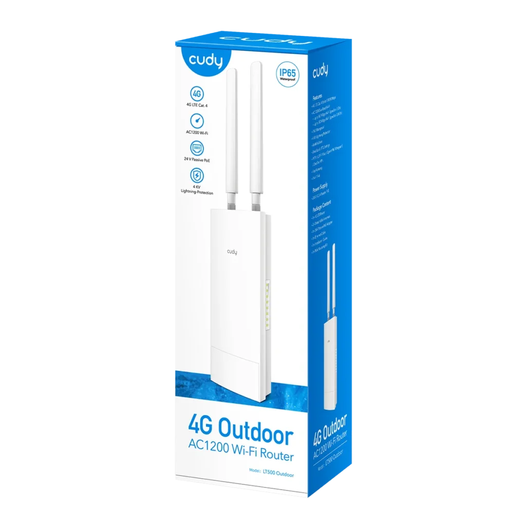 Routeur 4G LTE Cat4 extérieur Wi-Fi AC1200 Cudy LT500 Outdoor EU – vue 4