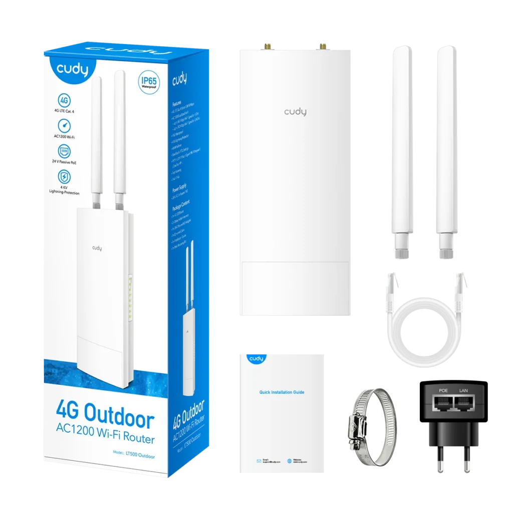 Vue 5 du routeur 4G LTE Wi-Fi AC1200 IP65