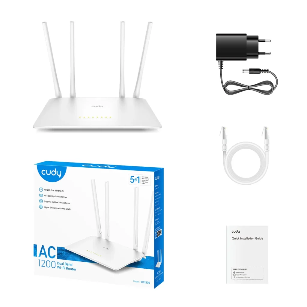 Routeur Wi-Fi AC1200 bi-bande Cudy WR1200 – vue 4