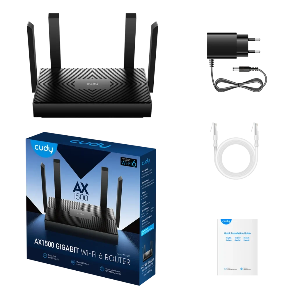 Routeur Wi-Fi 6 AX1500 Gigabit Cudy WR1500 – vue 4