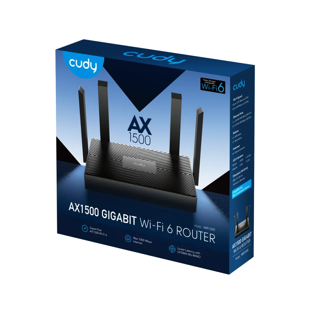 Vue 5 du routeur Wi-Fi 6 AX1500 Gigabit