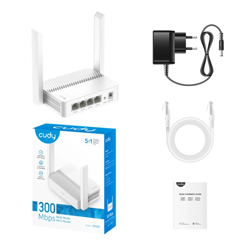 Routeur Wi-Fi N300 Cudy WR300 – vue 4