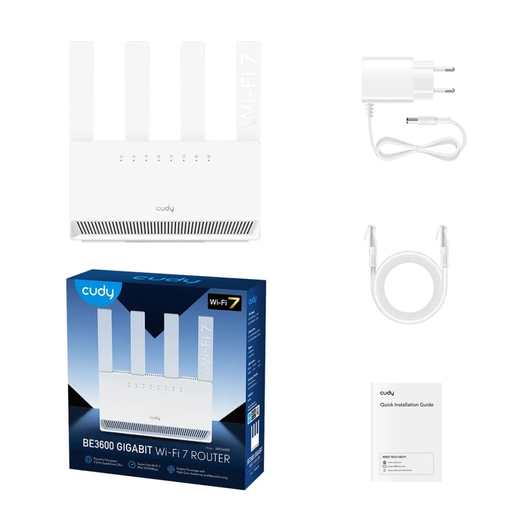 Routeur mesh Wi-Fi 7 BE3600 Gigabit Cudy WR3600E – vue 3